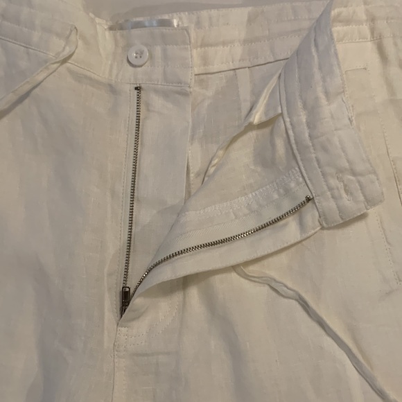 ALIBI PARIS Women 100% Linen Drawstring Pants - Picture 6 of 13